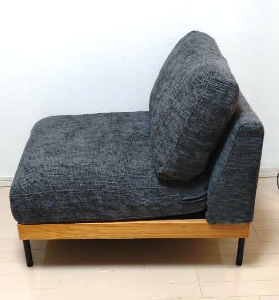 FINE KAGU 1人掛けソファ delos（アームレス） ダークグレー