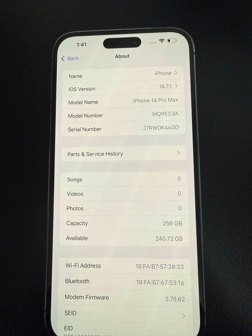 Apple iPhone 14 Pro Maxディープパープル 本体
