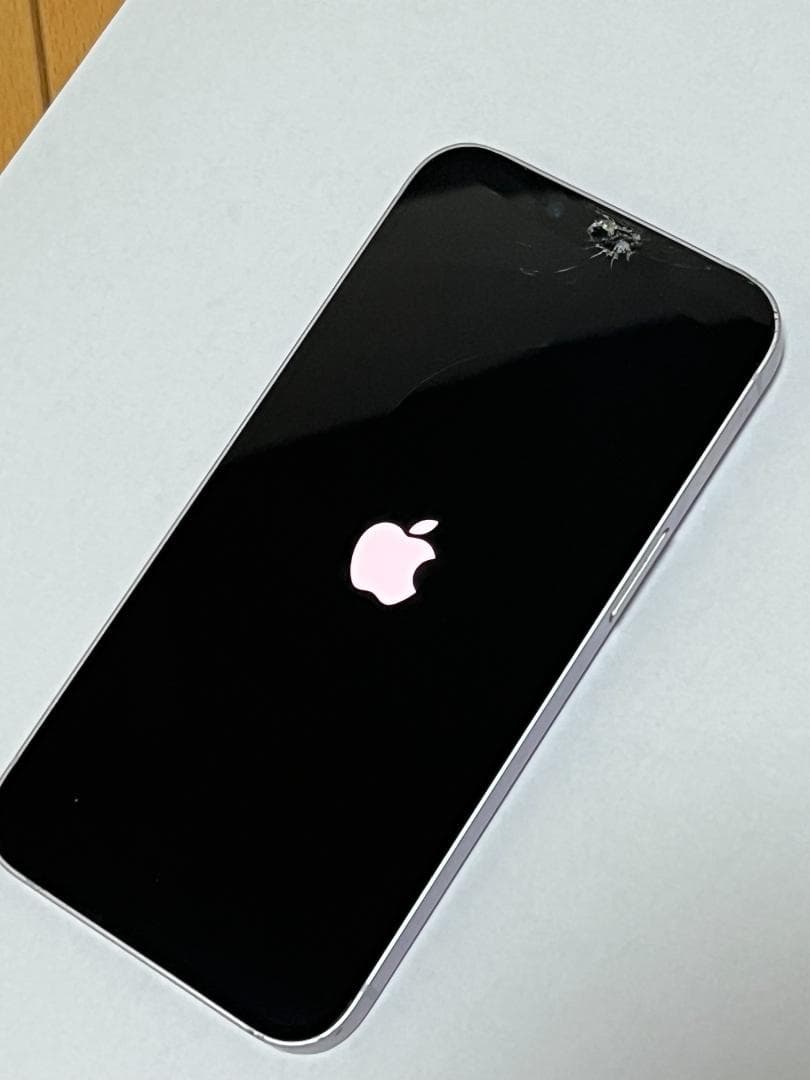 iPhone14 256G パープル　バッテリー100% 画面割れ