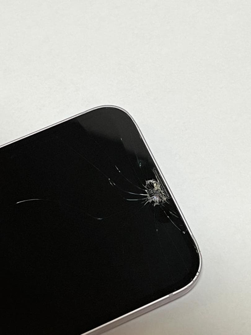 iPhone14 256G パープル　バッテリー100% 画面割れ