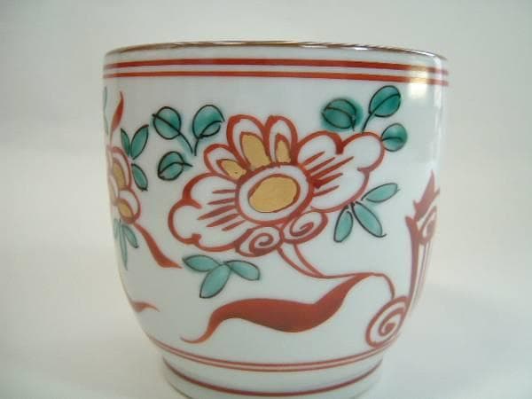 火入■赤絵 火入れ 平安 景雲 花絵 手あぶり 共箱 灰付き 京焼 骨董品■