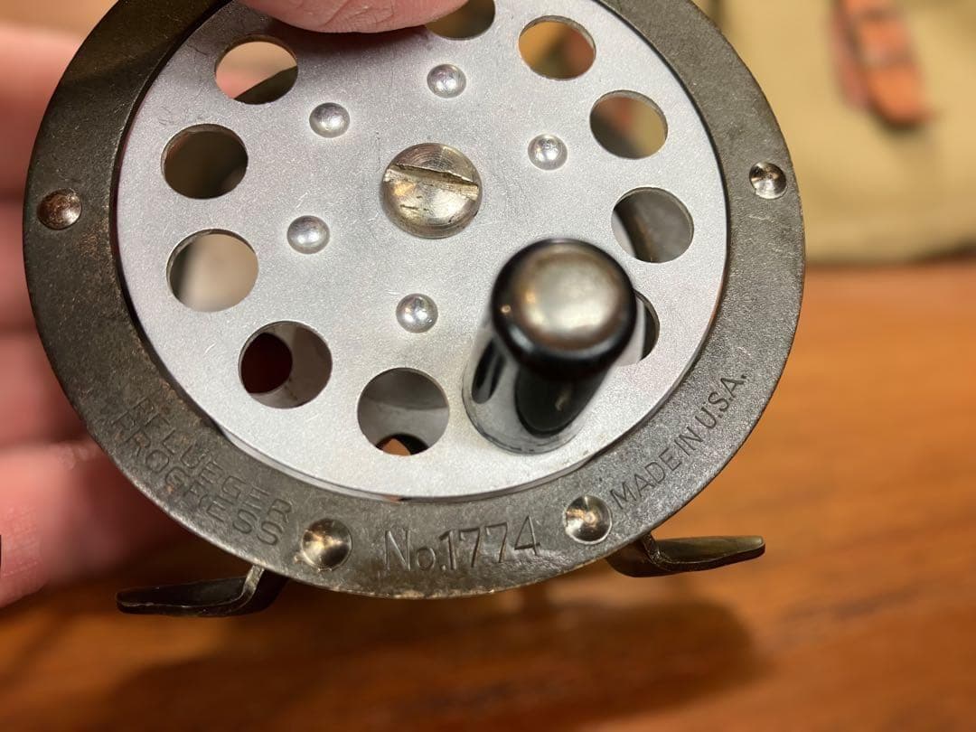 USA製　ヴィンテージ フライリール　真鍮×アルミ　fly reel