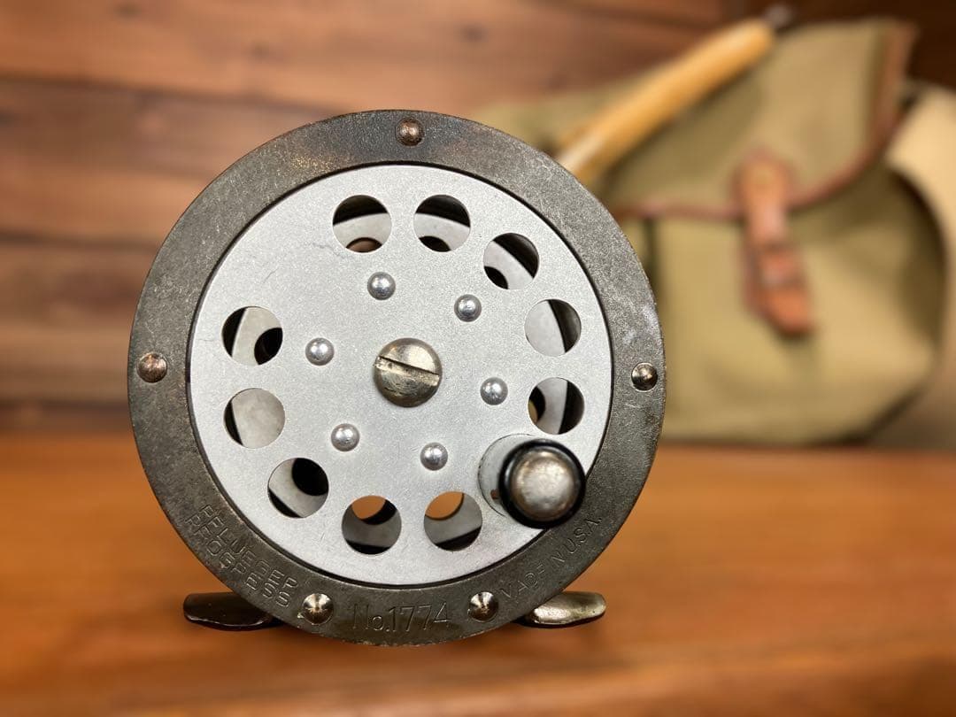 USA製　ヴィンテージ フライリール　真鍮×アルミ　fly reel