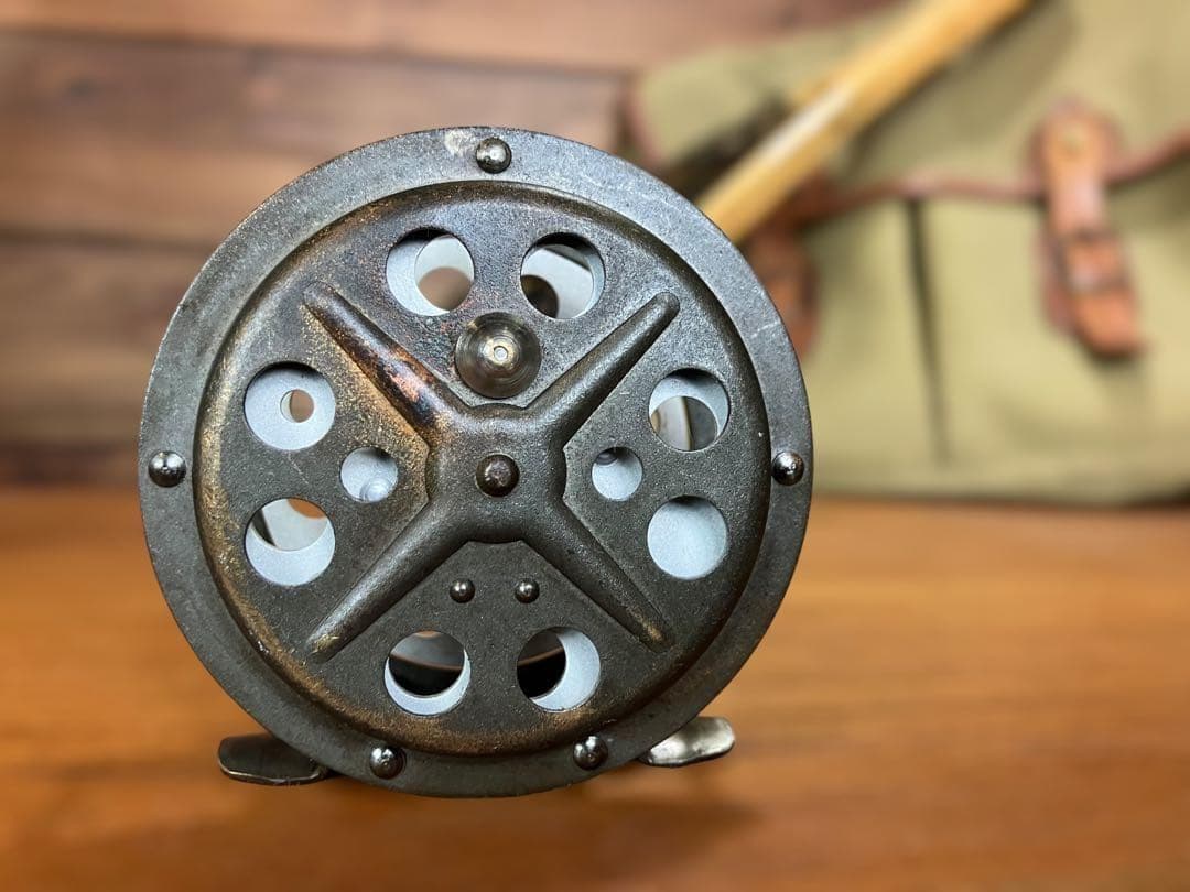 USA製　ヴィンテージ フライリール　真鍮×アルミ　fly reel