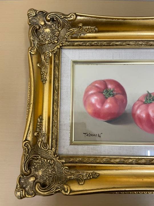 アンティーク品　絵画　油絵　トマト