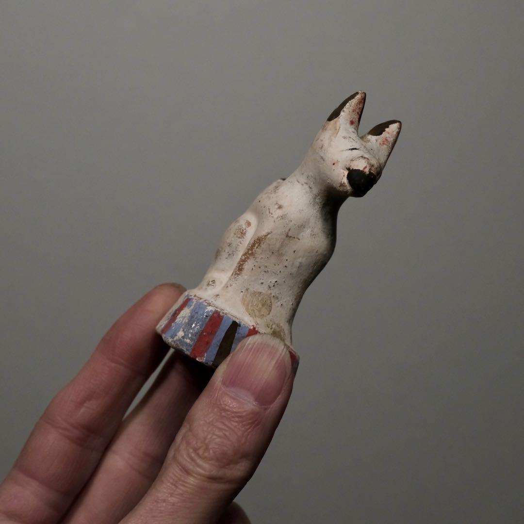 H*k様 古作 大正 昭和 戦前 陶器人形 稲荷 狐 セット 民藝 オブジェ ア