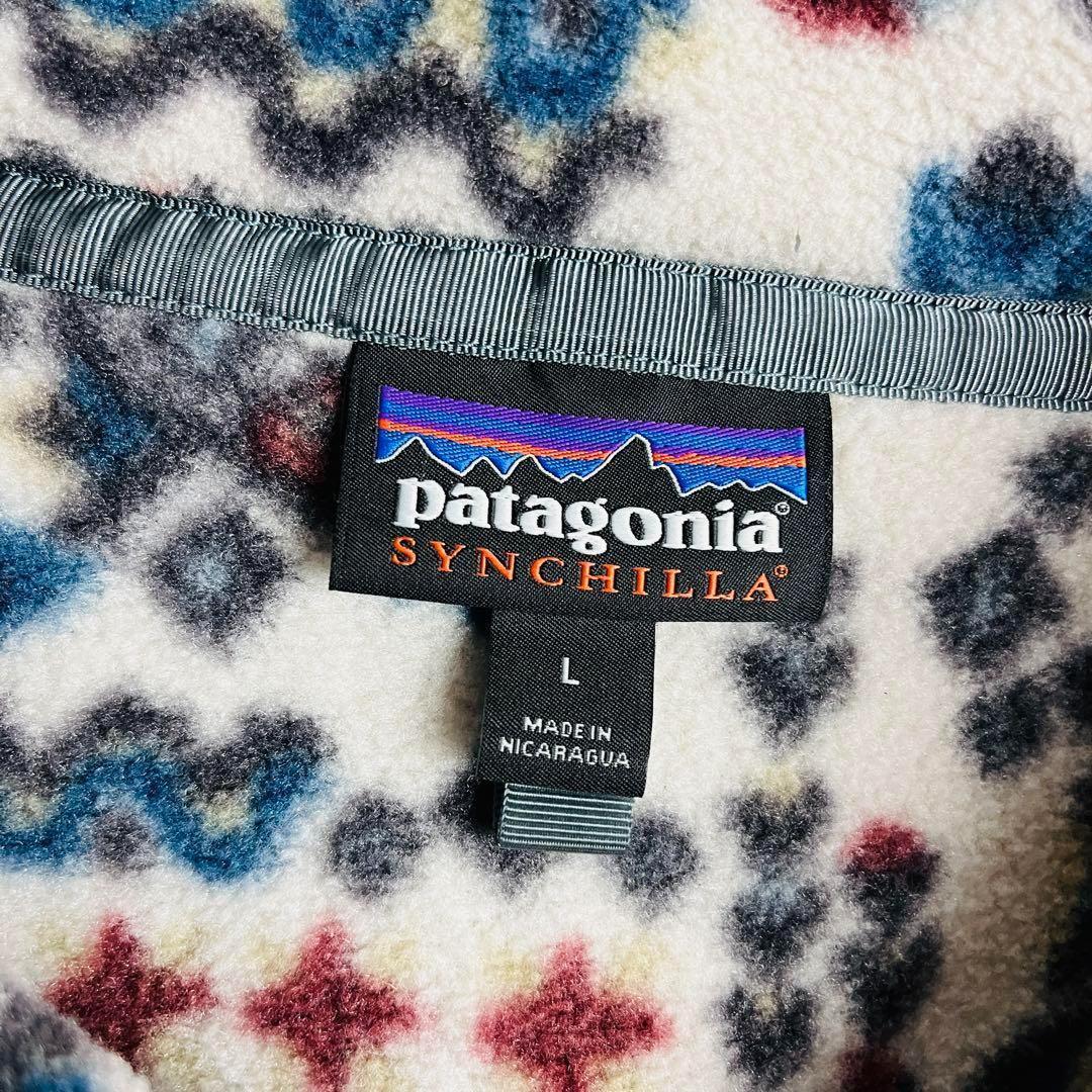 【希少デザイン】パタゴニア ⭐︎ シンチラスナップ 総柄フリースジャケット 即完