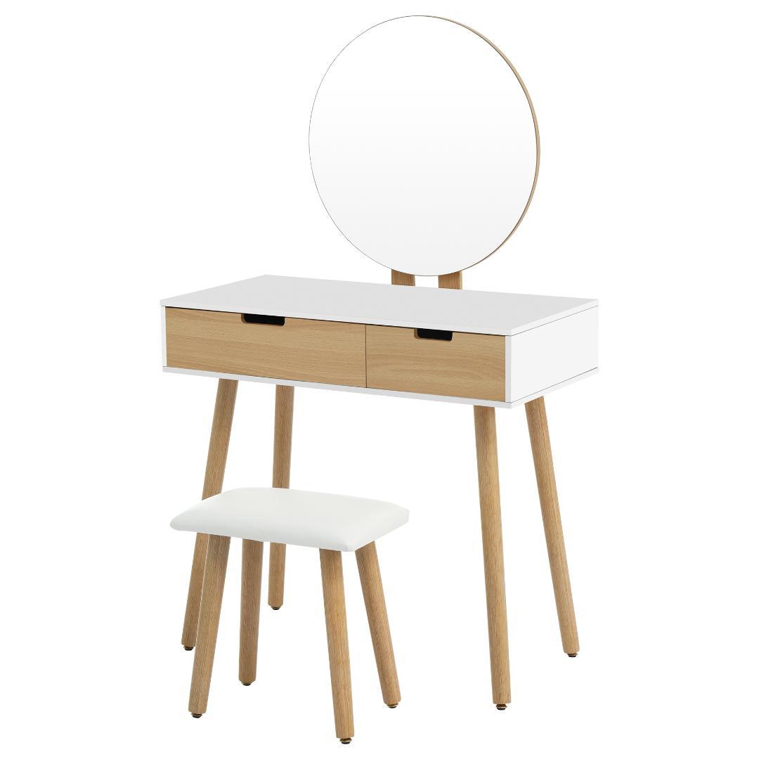 ドレッサー化粧台 化妆桌 梳妆台 化粧テーブル ドレッサーテーブル(ホワイト)