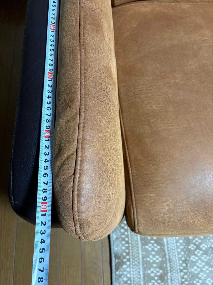 ブラウン コーナーソファ 合成皮革