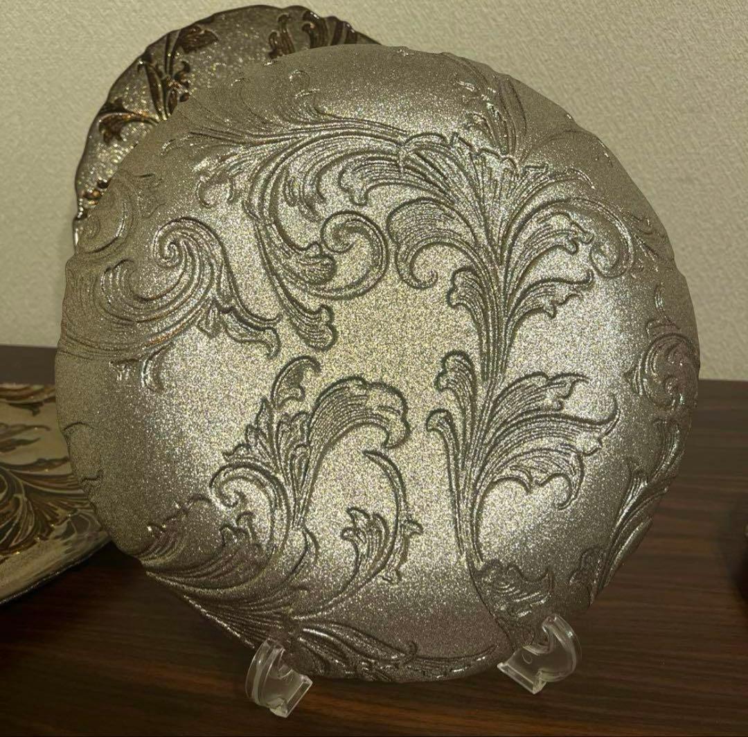 【廃盤品　未使用】ヴェトロ フェリーチェ　アカンサス　プレート２枚　クリスマス