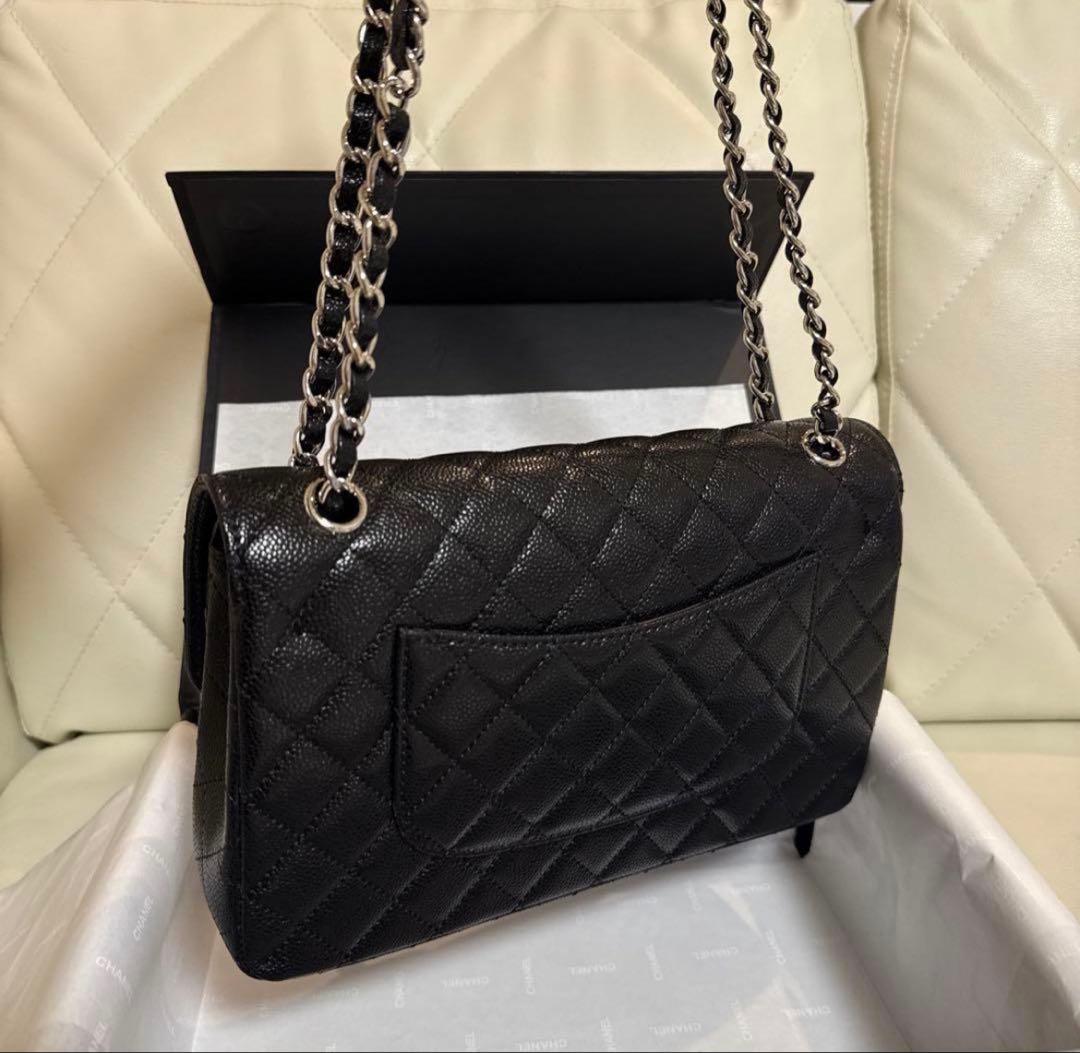 CHANEL チェーンフラップバッグキャビアスキン 2way