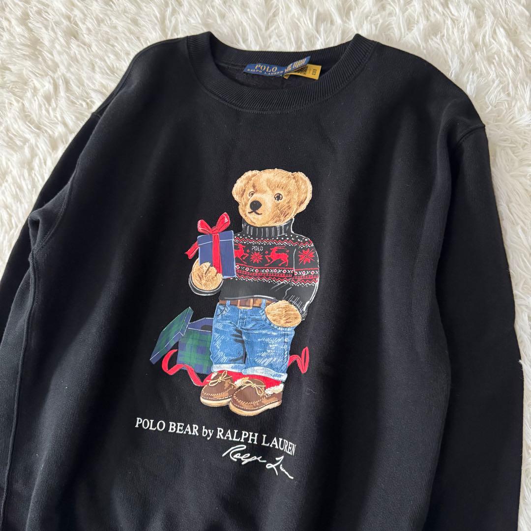 24年モデル✨現行QR ポロラルフローレン ポロベア スウェット 裏起毛 美品