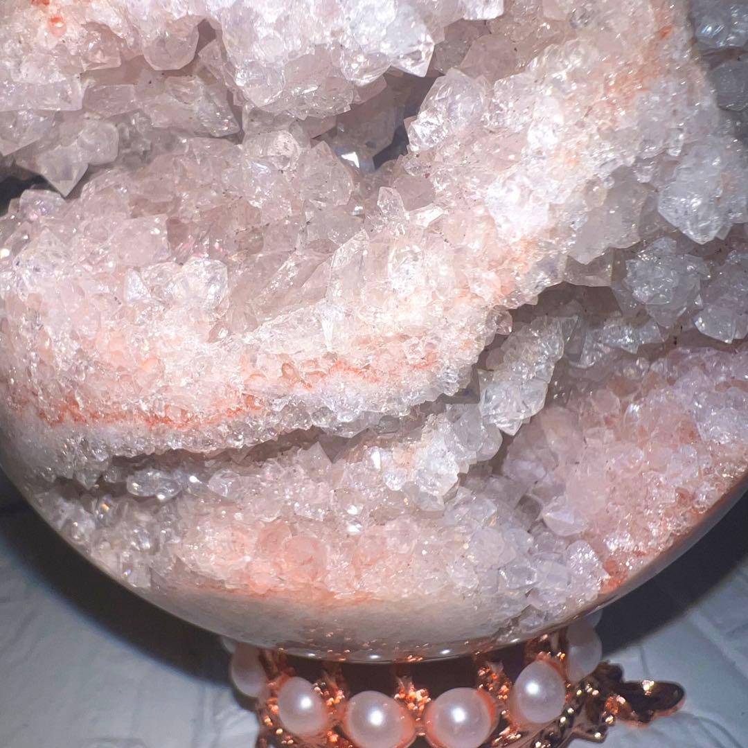 N⭐️スフィア⭐️ピンクアメジスト⭐️天然石⭐️水晶⭐️笑口⭐️笑い口⭐️アメジスト⭐️丸玉