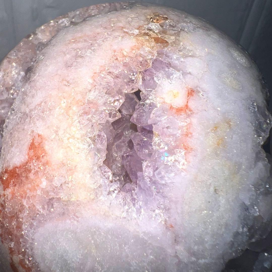 N⭐️スフィア⭐️ピンクアメジスト⭐️天然石⭐️水晶⭐️笑口⭐️笑い口⭐️アメジスト⭐️丸玉