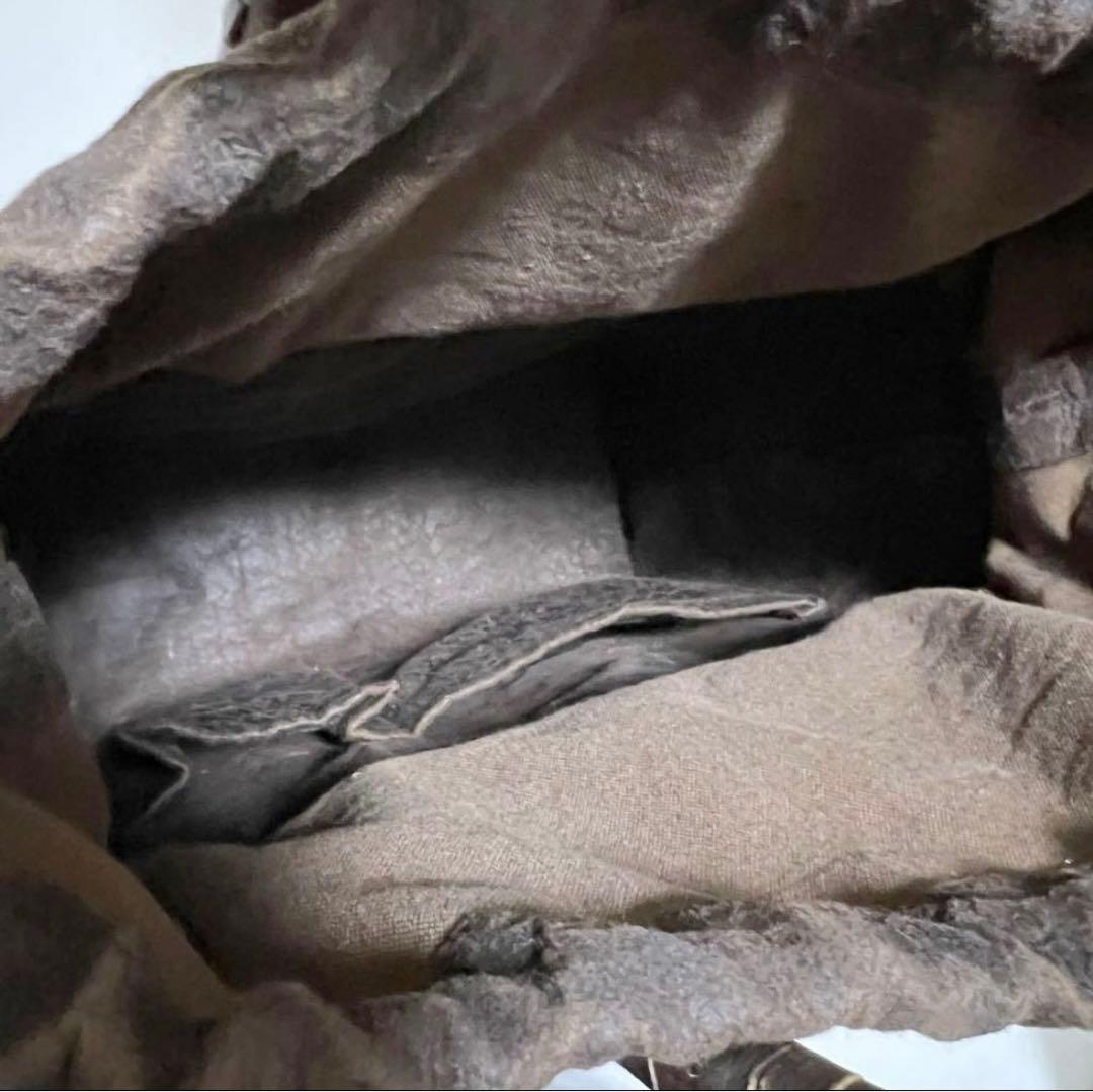 さわくるみ籠 バック 柿渋ジャム巾着 天然布