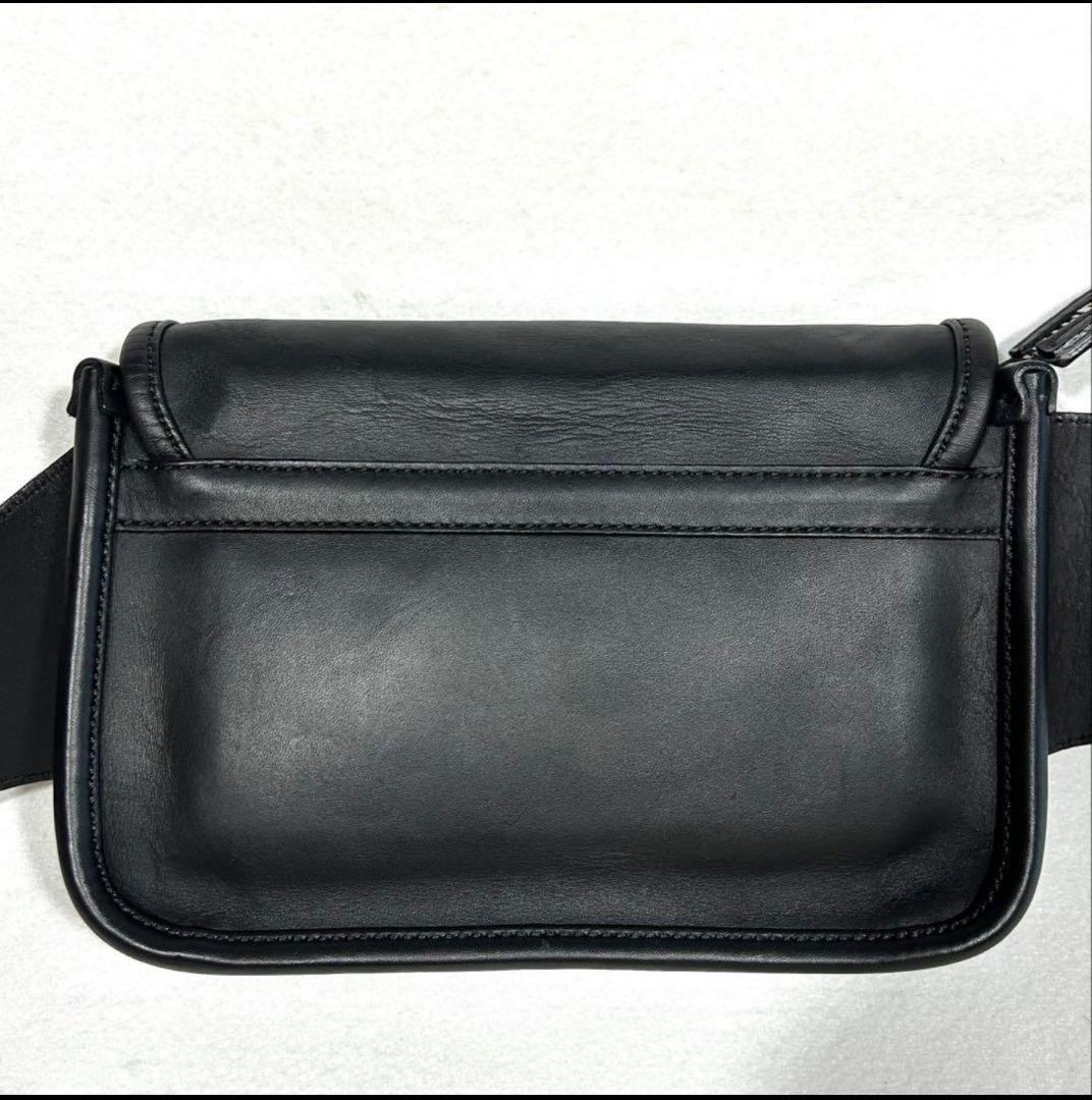 ボディーバッグ ブラック 本革 オールドCOACH