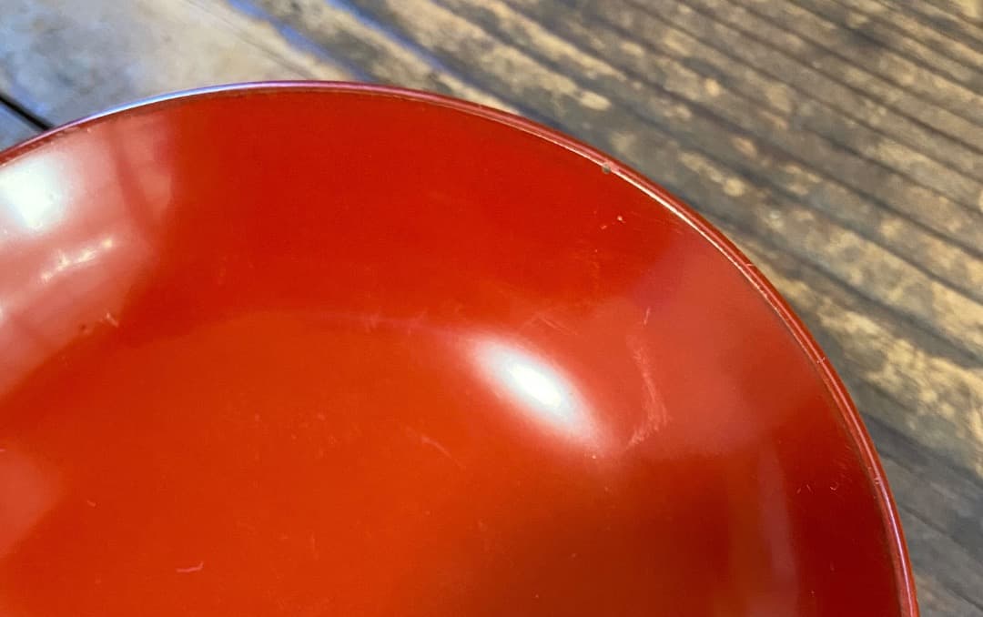 能登蔵出し 輪島塗 朱漆 入れ子 四つ椀 / 時代 朱塗 漆器椀 四つ組椀 正月