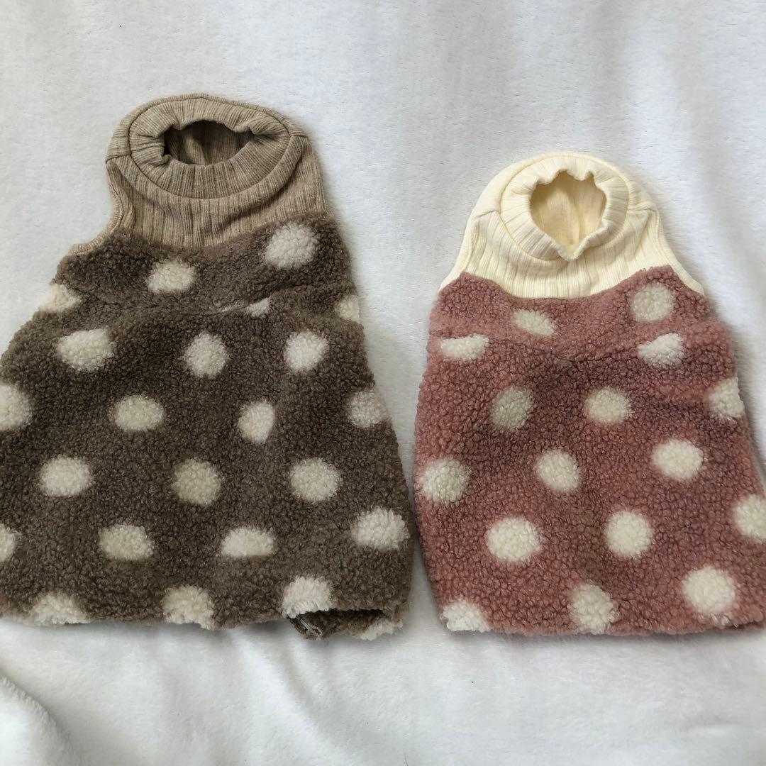 【新品未使用】LWD 犬と生活　水玉模様の犬服 2枚セット
