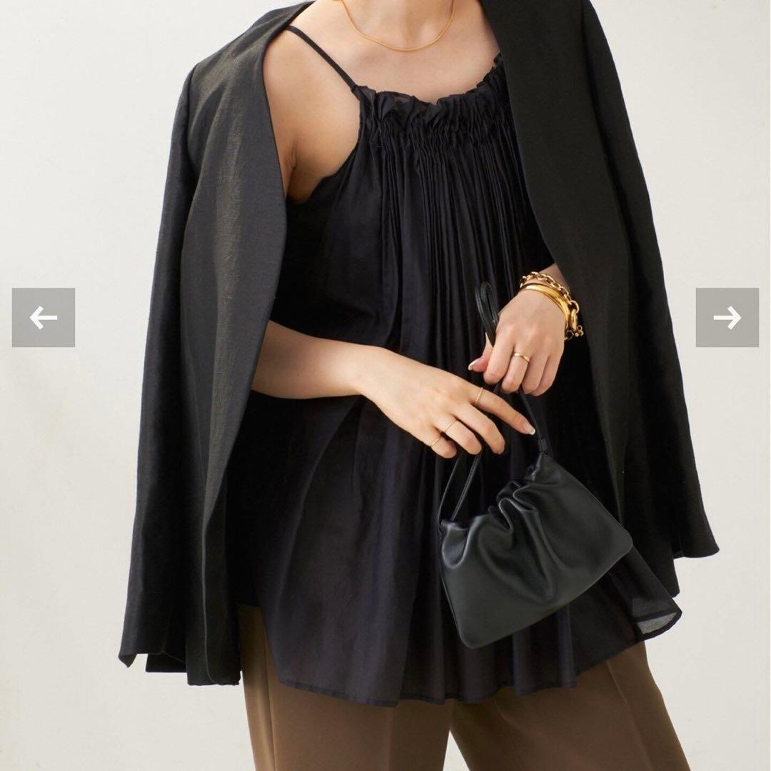 plage GATHERED DESIGN キャミ タグ付き　黒