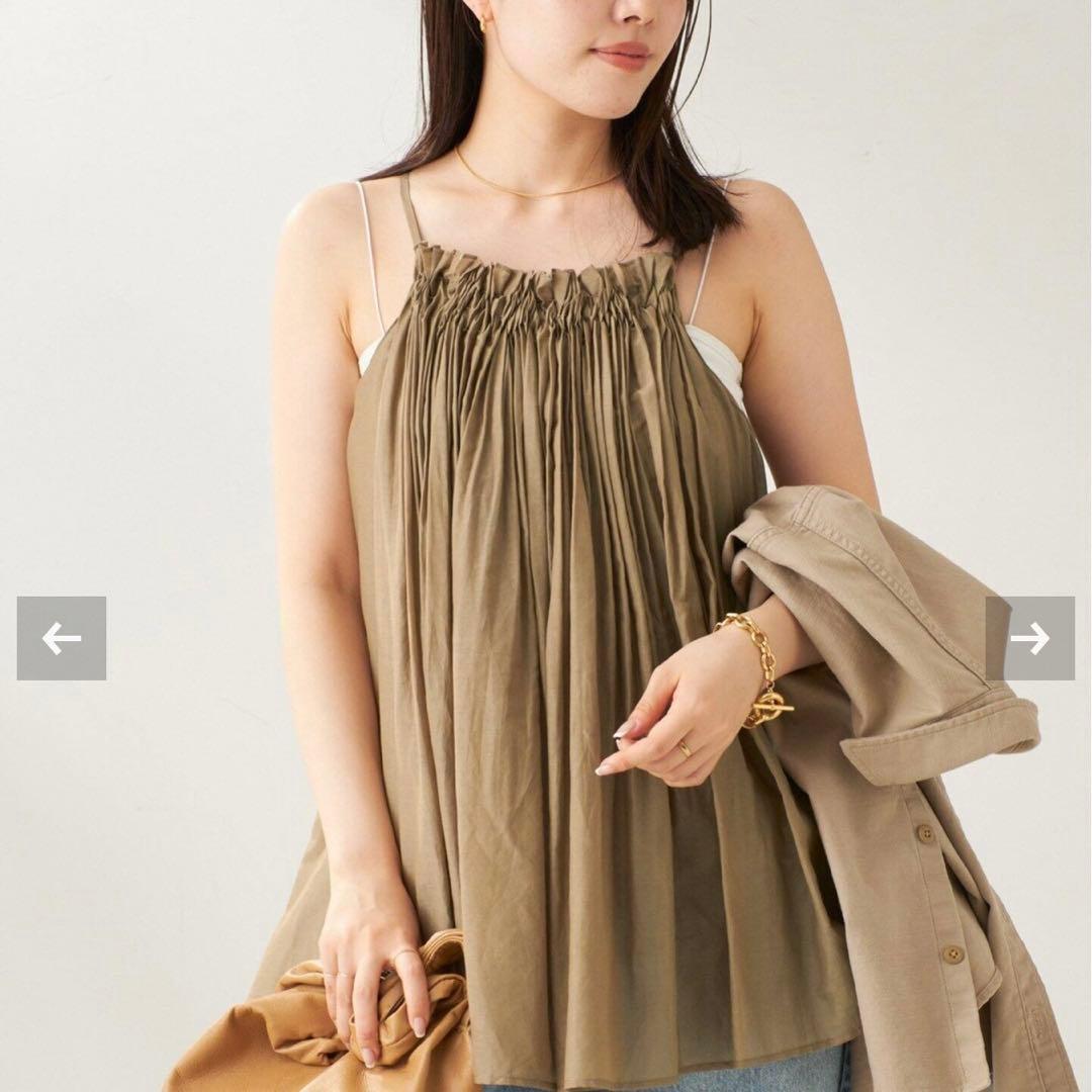 plage GATHERED DESIGN キャミ タグ付き　黒