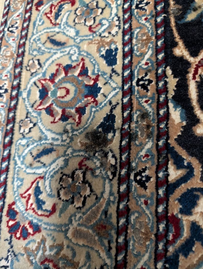 ペルシャ絨毯　ナイン　クリーニング済 Persian carpet　Nain