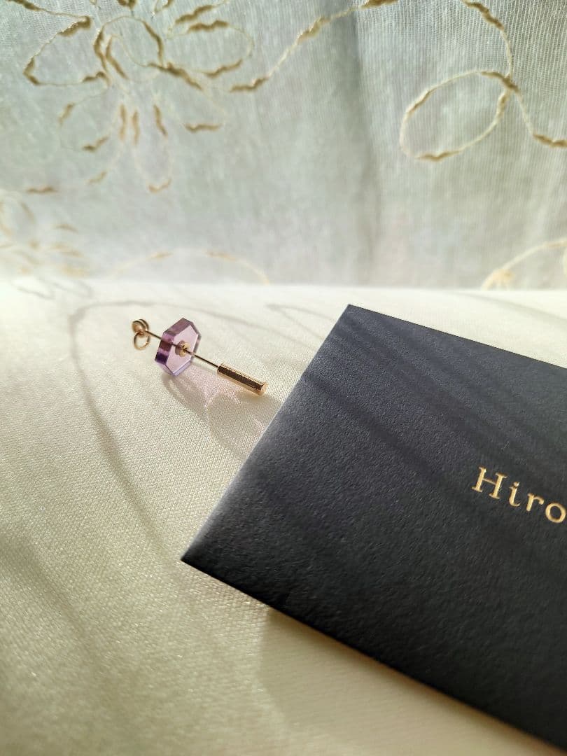 Hirotaka アメジスト スピアピアス用パーツ K18 ヘキサゴン