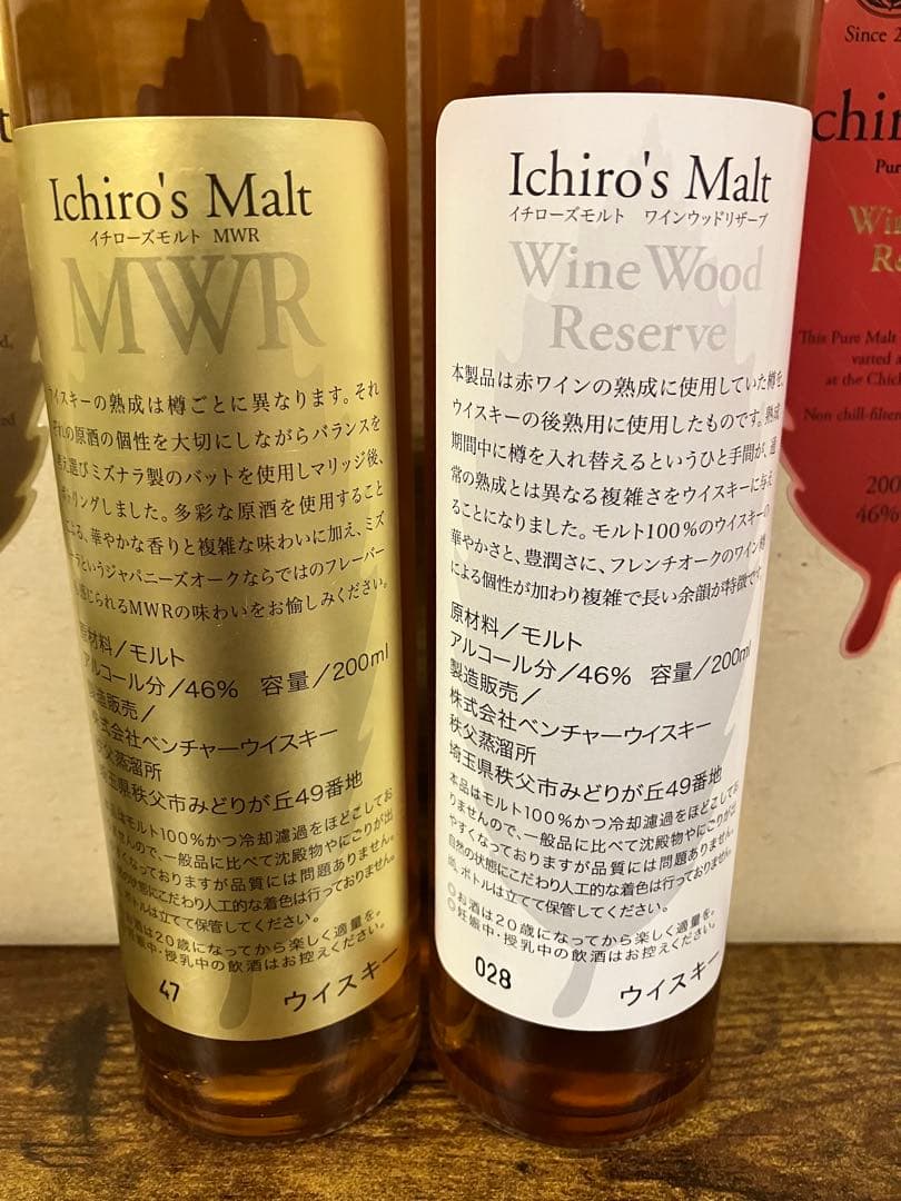 Ichiro's Malt MWR & WWR２００ml⭐️⭐️⭐️