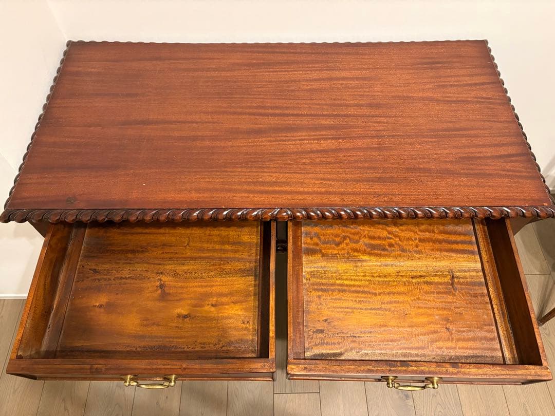 ヴィンテージ　マホガニー材　デスク