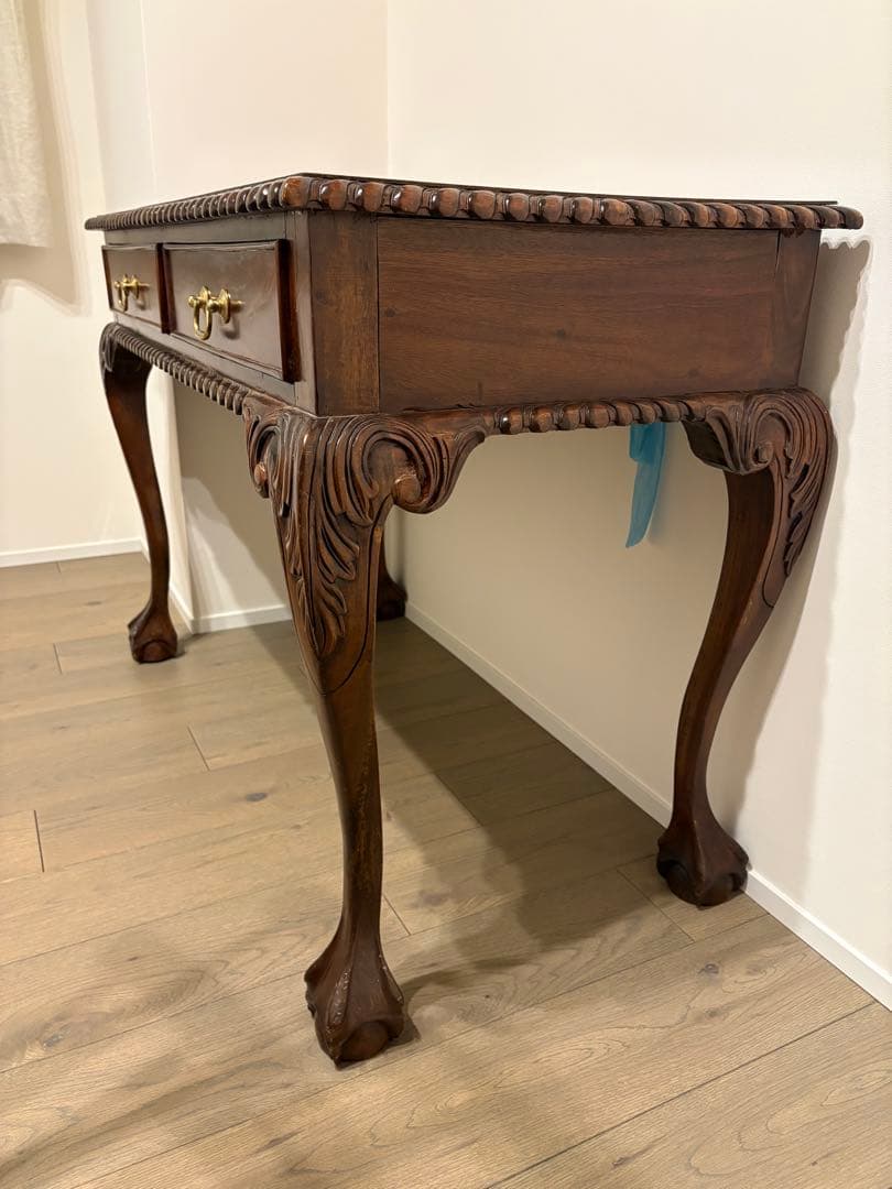 ヴィンテージ　マホガニー材　デスク