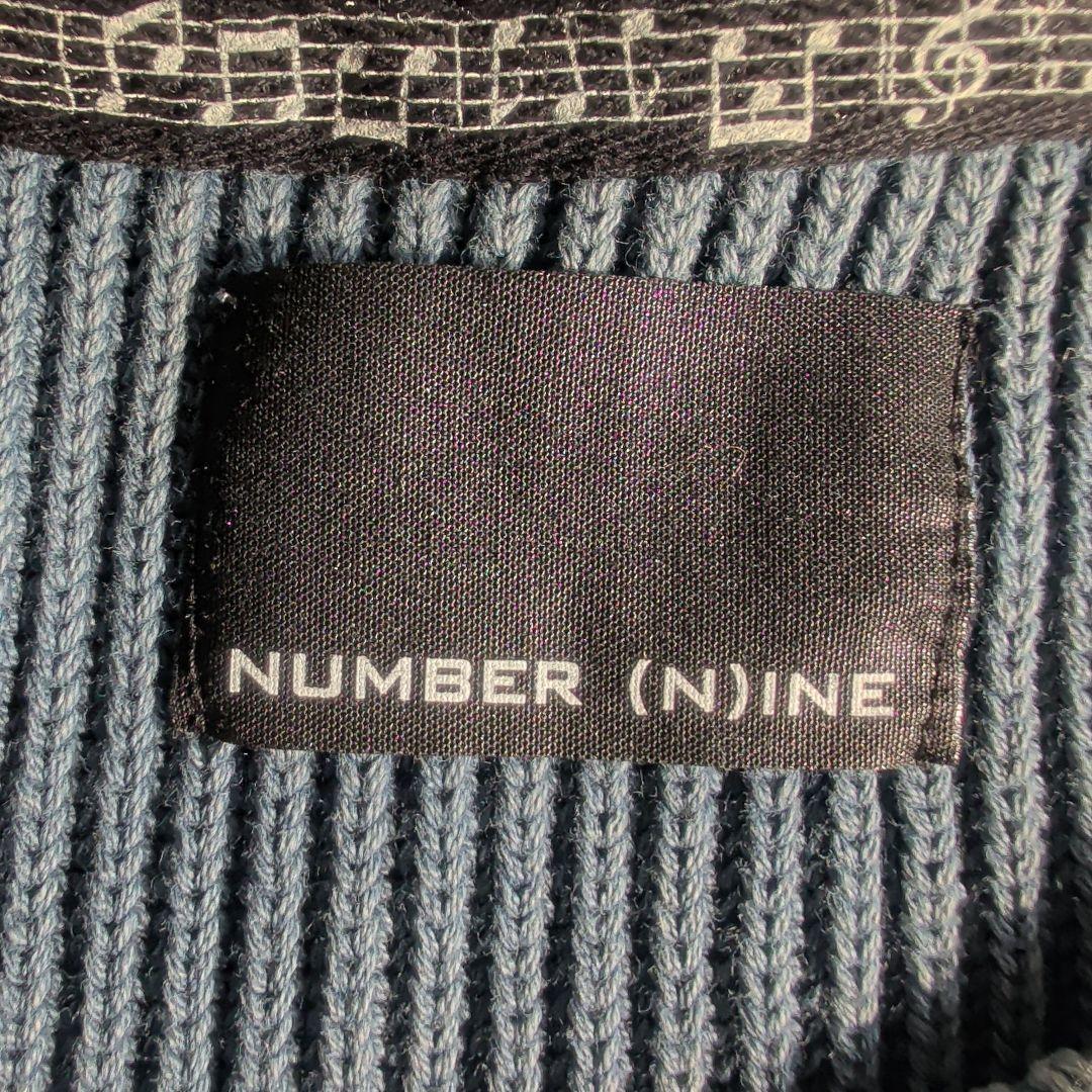 極美品 ナンバーナイン ミリタリーニット リブ編みセーター 厚手 カシミヤ混