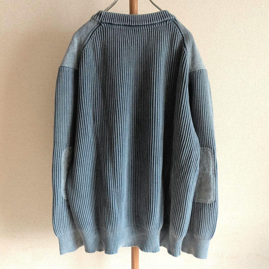 極美品 ナンバーナイン ミリタリーニット リブ編みセーター 厚手 カシミヤ混