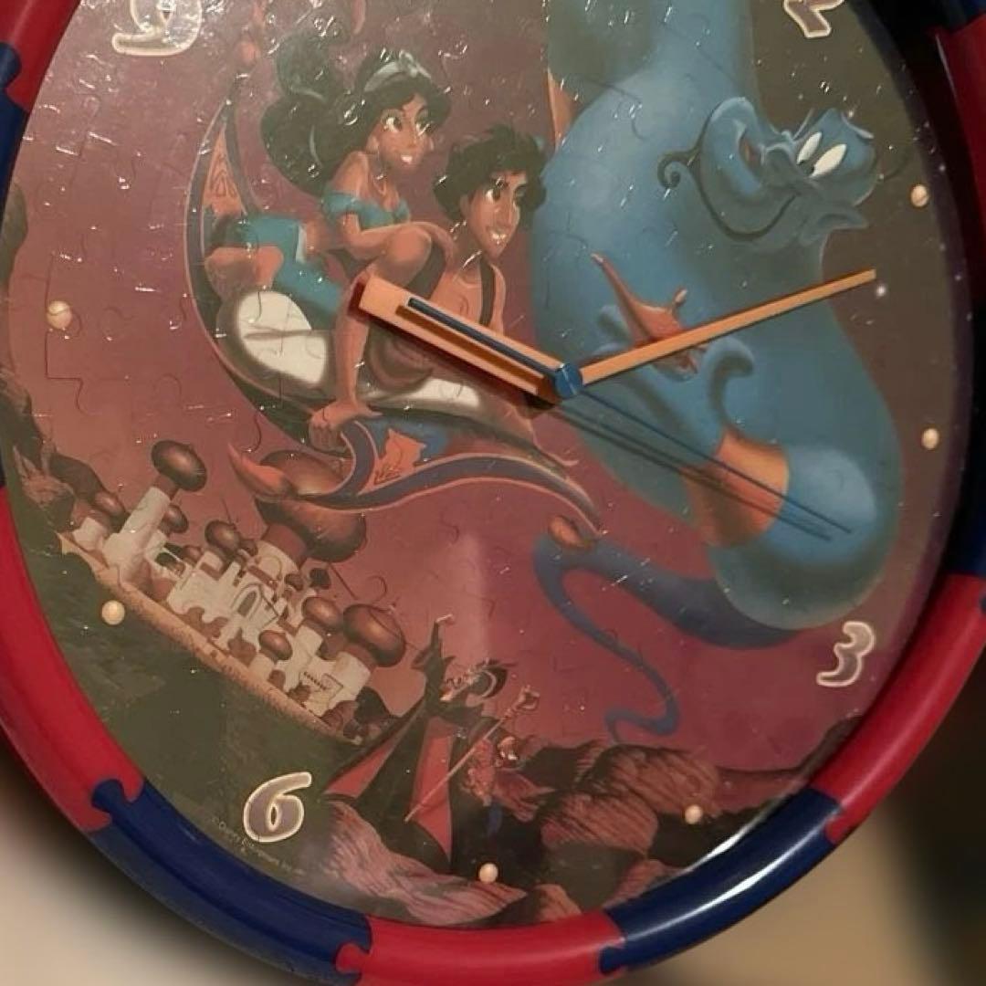 ディズニー　アラジン　パズル時計