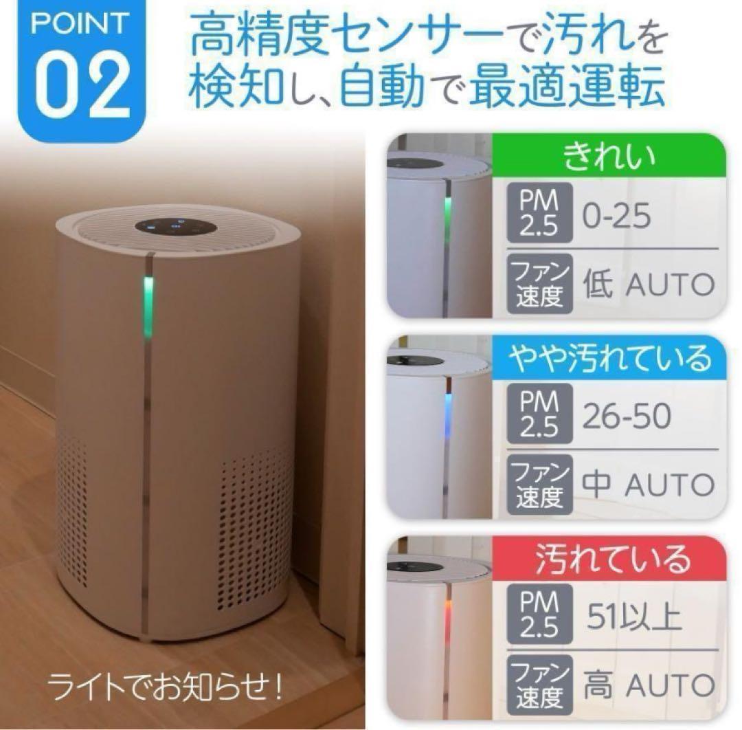 空気清浄機 小型 消臭 省エネ 花粉 脱臭機 たばこ 除菌／