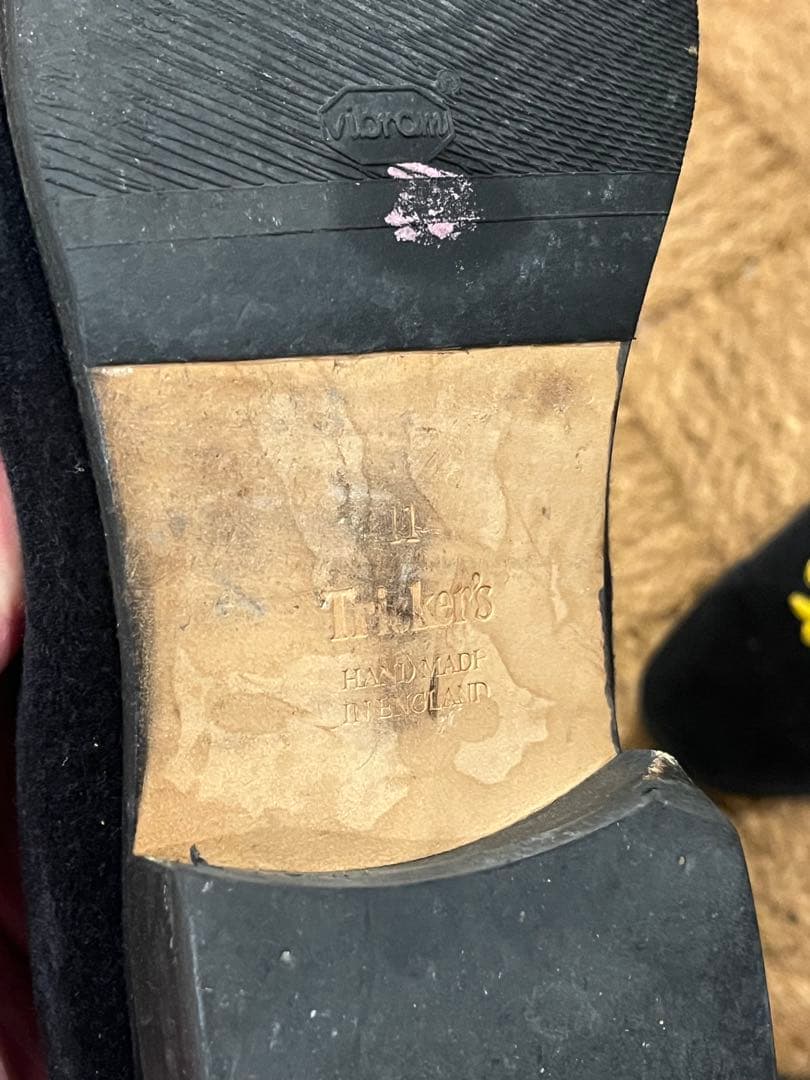 Tricker'sスリッポン FLEURDELYSベルベット