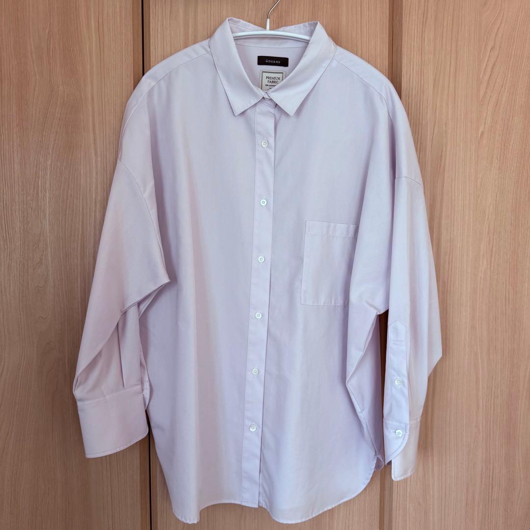 anuans 2025AW スタンダードシャツ ラベンダー
