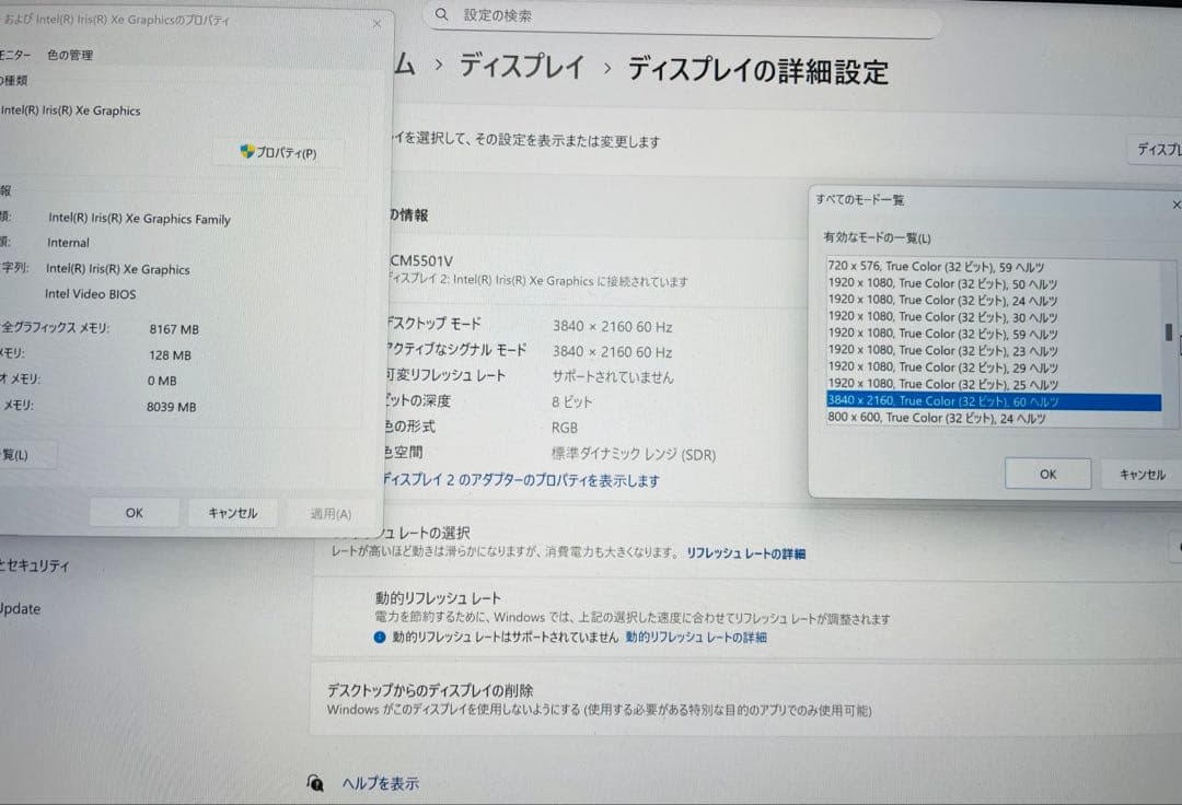 UNITECH 4Kディスプレイ本体 55型 リモコン付き