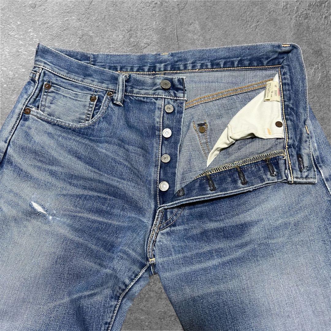 W34 LEVI'S 501XX 1955年復刻 日本製 BIGE 赤耳 デニム