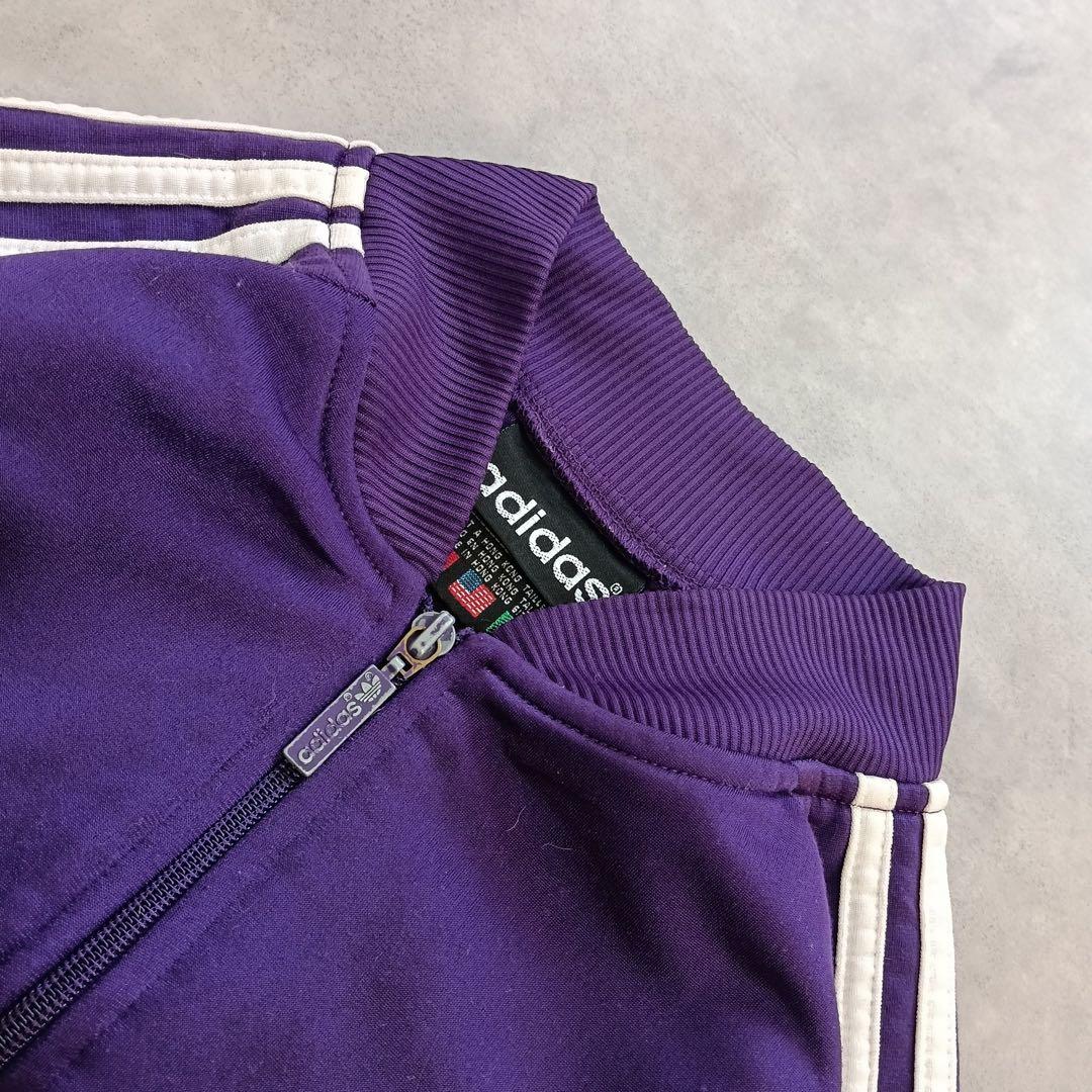 ヴィンテージアディダス古着adidasトラックジャケットジャージパープルM219