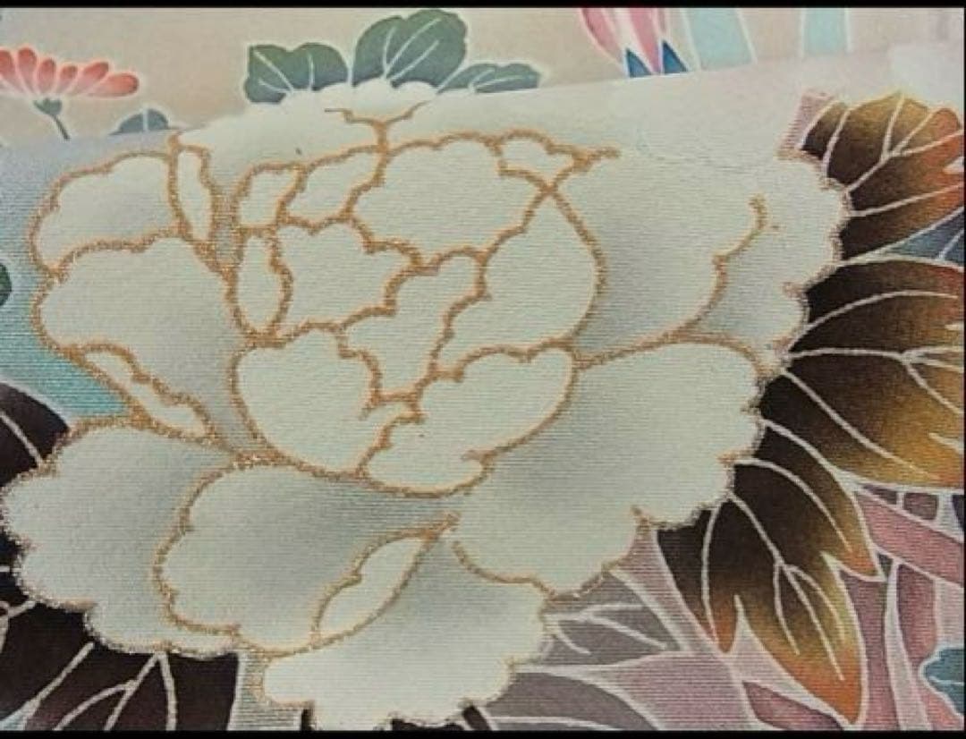 ラ*ロ様 訪問着　友禅　作家物 花籠文暈し染め金銀彩 正絹 逸品