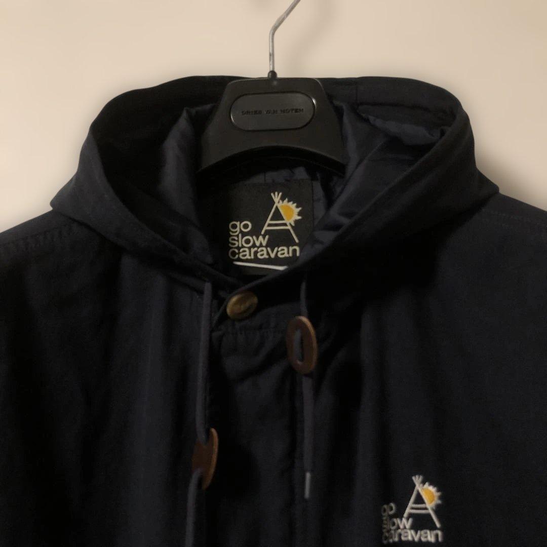 GO SLOWCARAVANゴースローキャラバンパネル刺繍モッズコートネイビー2