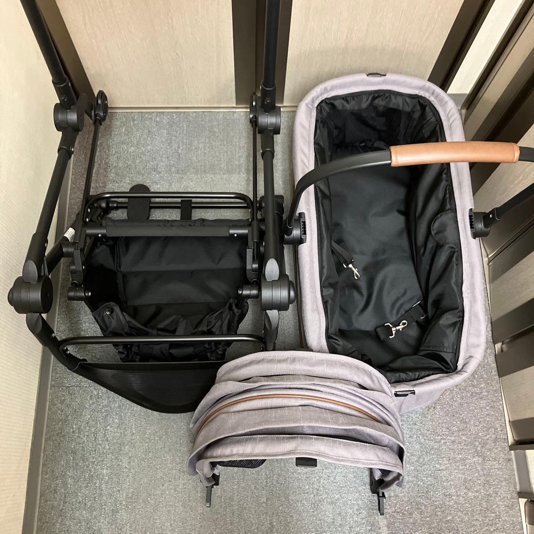 【美品】コンビ コムペット ルルテイル キャリー グレー　カート