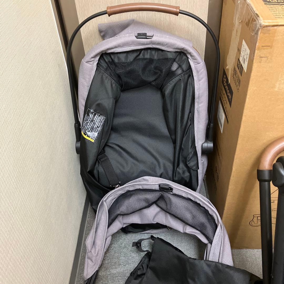 【美品】コンビ コムペット ルルテイル キャリー グレー　カート