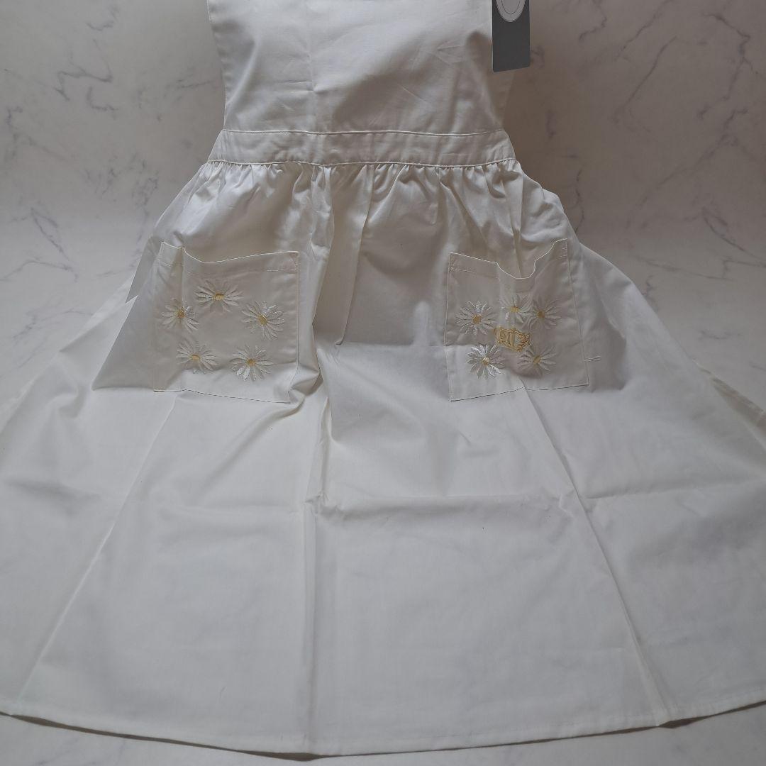 20260113　クリスチャンディオール　エプロン　刺繍　花　ホワイト　未使用