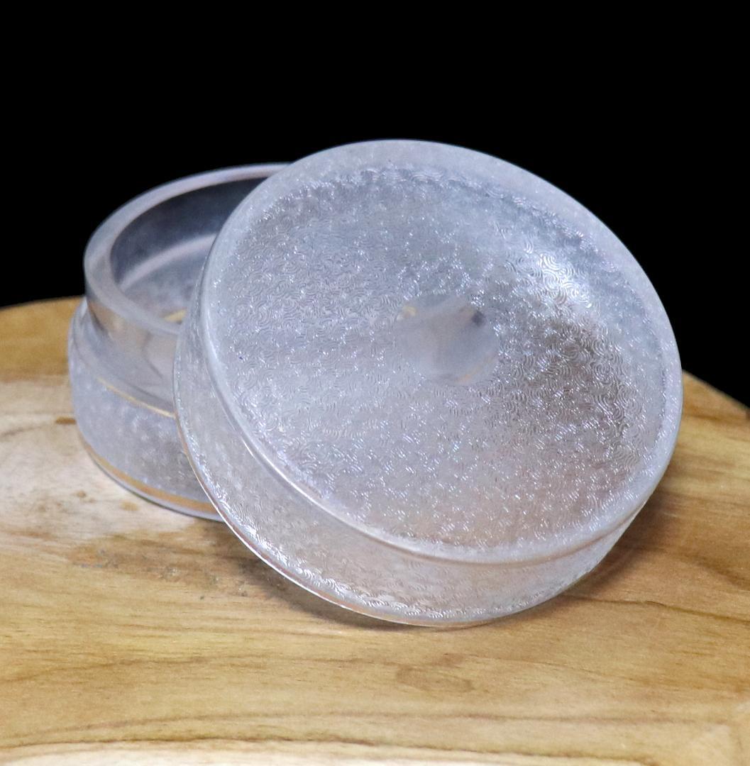 オールド・バカラ 珍品 春海商店特注 青海波文金彩蓋物 ボンボニエール 小物入れ