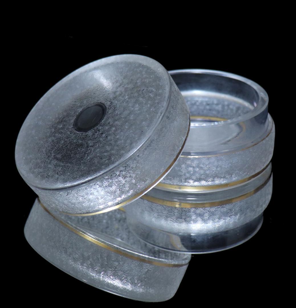 オールド・バカラ 珍品 春海商店特注 青海波文金彩蓋物 ボンボニエール 小物入れ