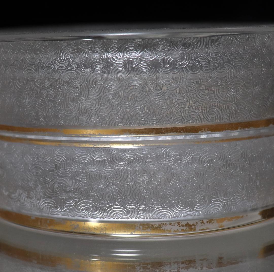 オールド・バカラ 珍品 春海商店特注 青海波文金彩蓋物 ボンボニエール 小物入れ