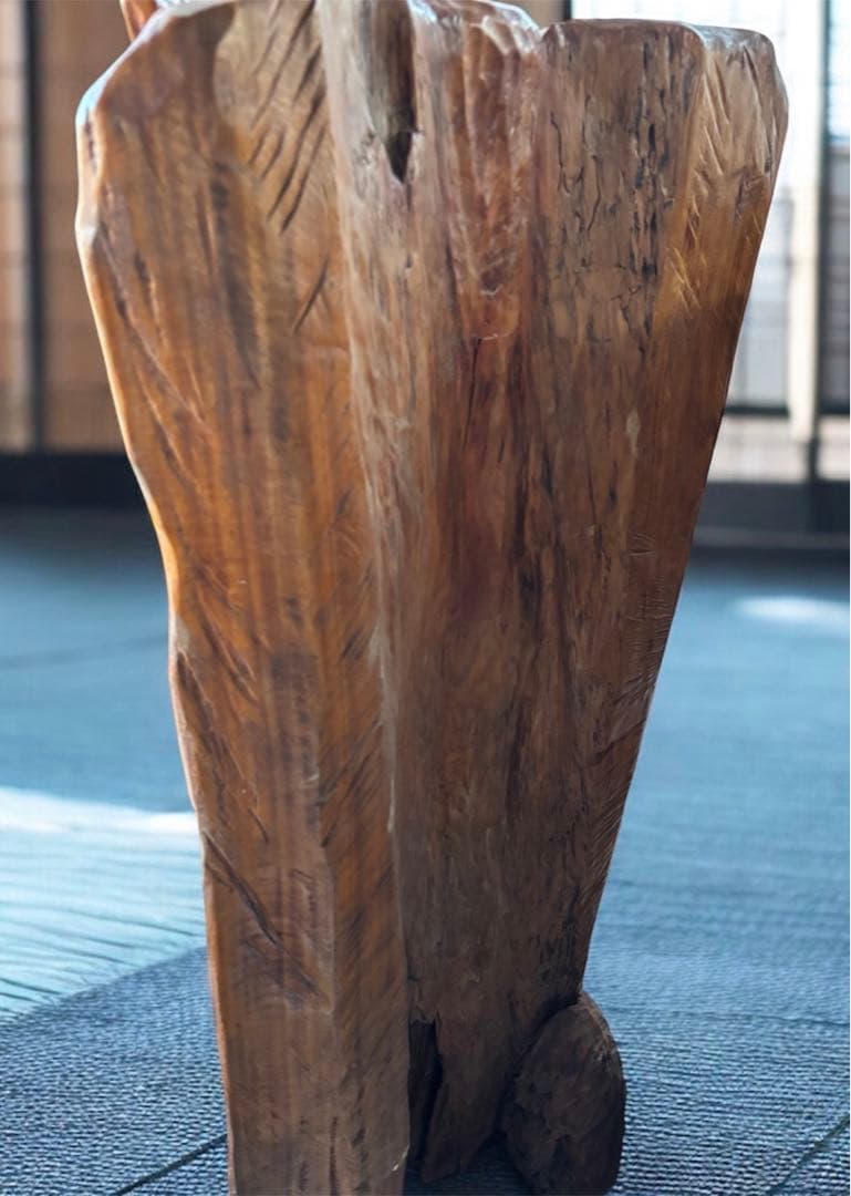 【一点物】木彫り 彫刻 置物 鷹と虎 縁起物 オブジェ 岐阜県揖斐郡池田町まで