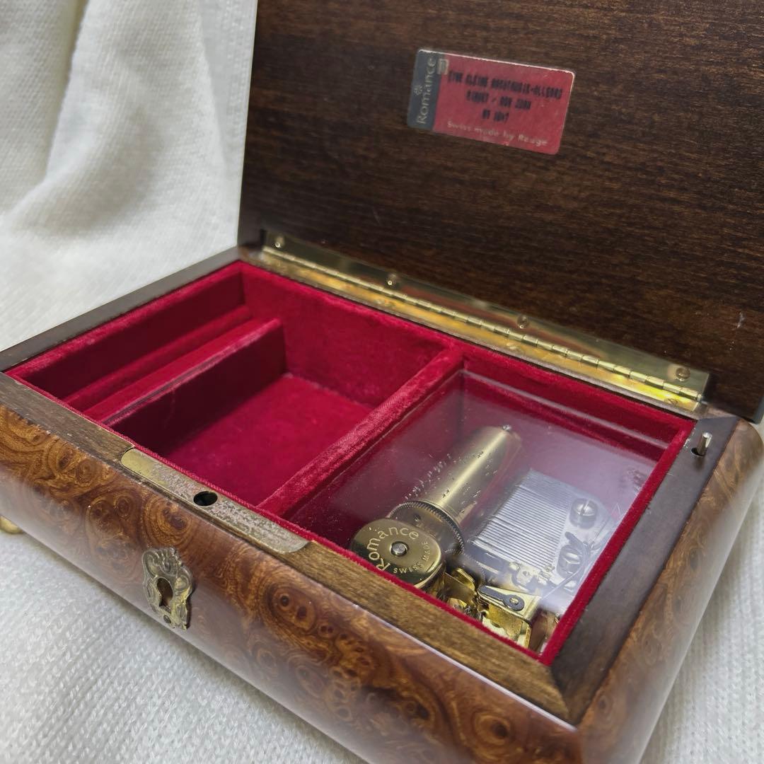 【Romance】REUGE　リュージュ　象嵌　オルゴール　ジュエリーボックス