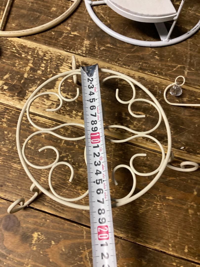 ガーデニング雑貨アンティーク　シャビー　フラワースタンド　アイアンバスケット