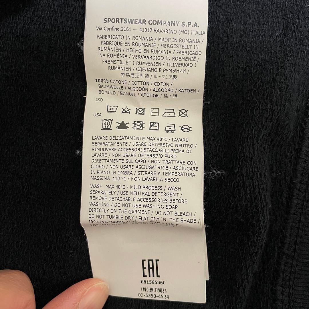 STONE  コットン　クルーネック　トレーナー　ブラック　Sサイズ